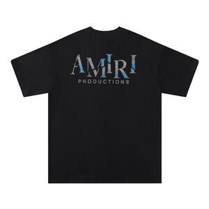 Amiri black printed short-sleeved T-shirt